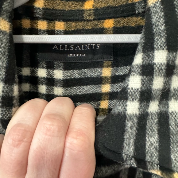 Black and White Plaid Button-Up Shirt - Picture 3 of 3